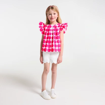 Dívčí šortky s vroubkovaným lemem