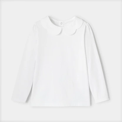 Dívčí tričko se zdobeným límcem