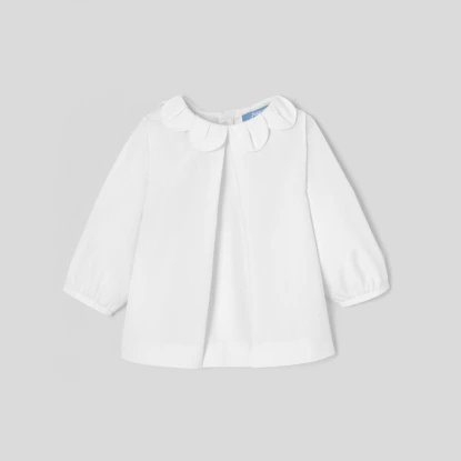 Blůza pro miminko s límečkem ve tvaru okvětních lístků