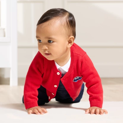 Chlapecký kardigan z bavlněného žerzeje