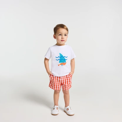 Chlapecké šortky z ginghamu