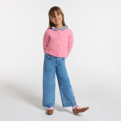 Dívčí džíny se širokými nohavicemi