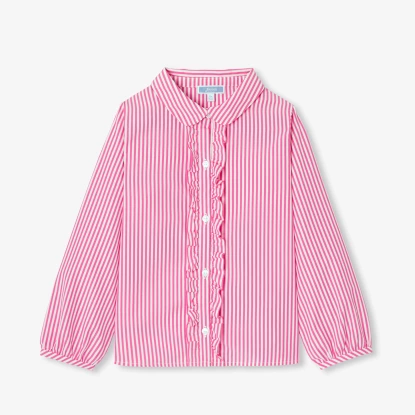 Dívčí košile z pruhovaného popelínu
