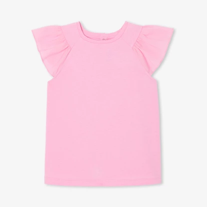 Dívčí tričko s nařasenými rukávy