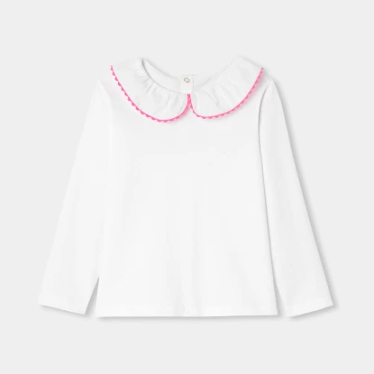 Dívčí tričko s efektním límečkem